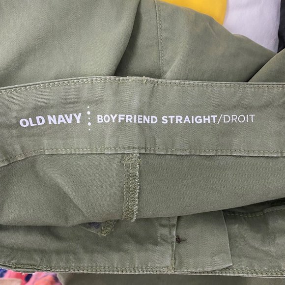 Old Navy Boyfriend straight/Droit women's pants olive green size 6 - Picture 5 of 9